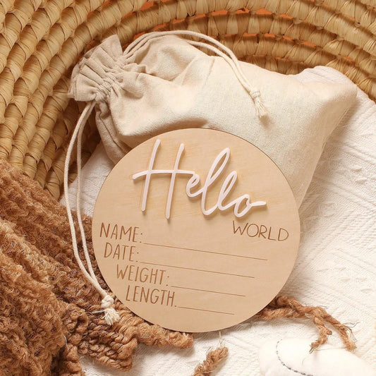 Plaque de Naissance en Bois