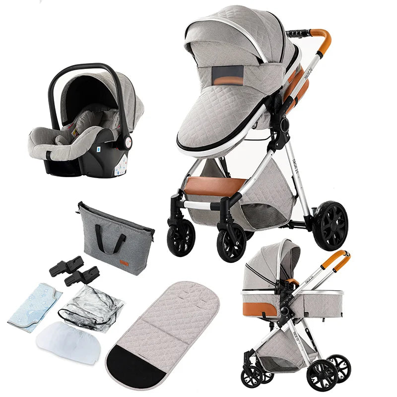 Poussette 3-en-1 Pliable