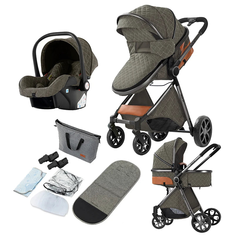 Poussette 3-en-1 Pliable