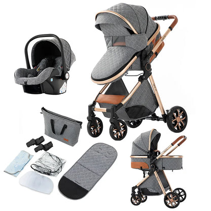 Poussette 3-en-1 Pliable