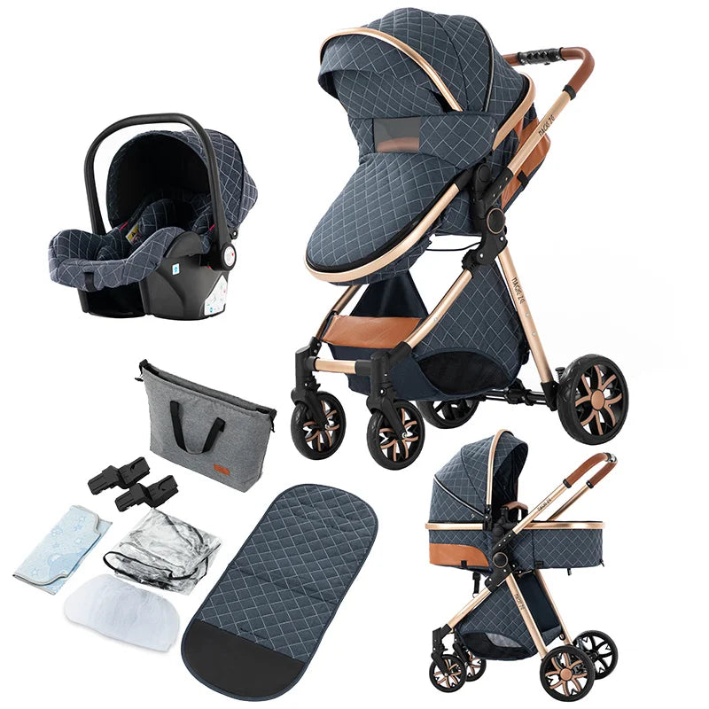Poussette 3-en-1 Pliable
