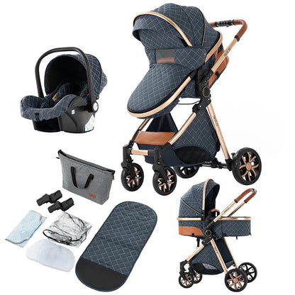 Poussette 3-en-1 Pliable