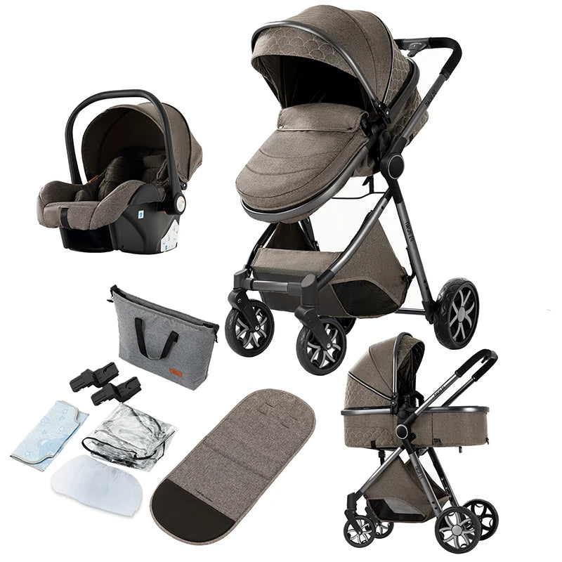 Poussette 3-en-1 Pliable