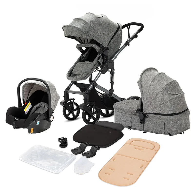 Poussette 3-en-1 Pliable